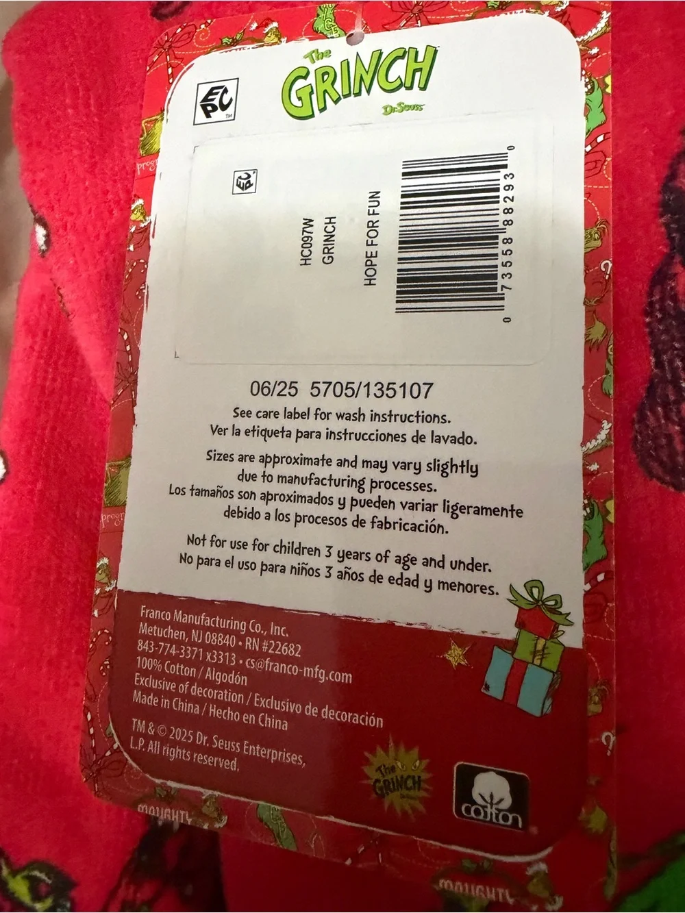 The Grinch Holiday Hand Towels - 2 Pack